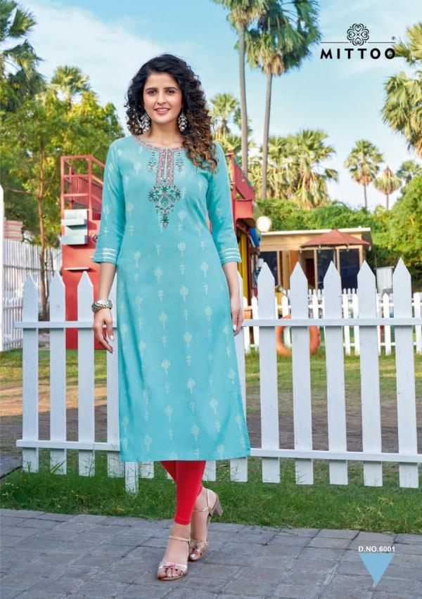 Mittoo Bandhan Rayon Printed Casual Wear Kurtis